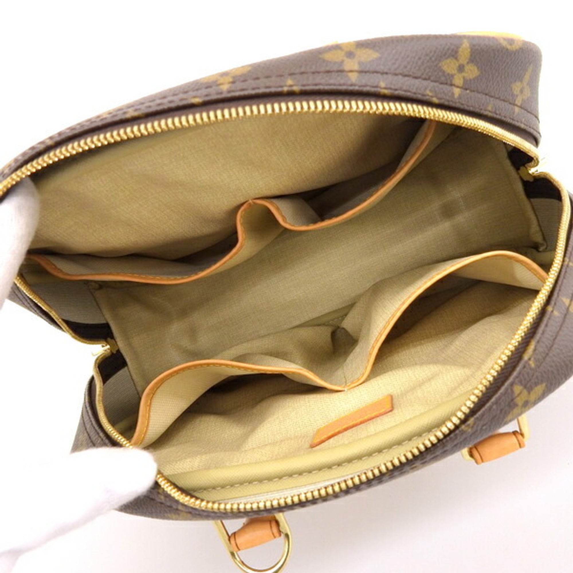 LOUIS VUITTON Monogram True Bill Handbag M42228 Brown Women's