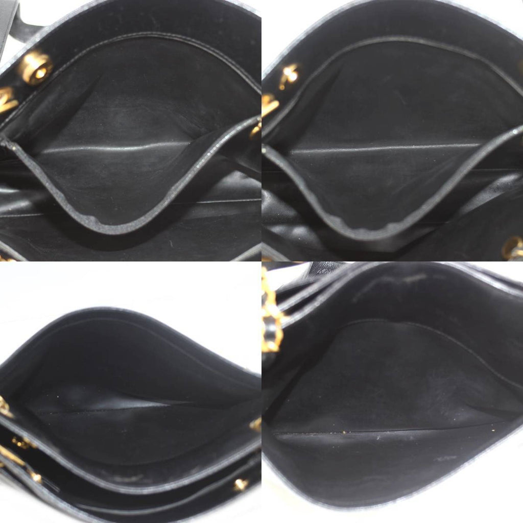 CHANEL Coco Shoulder Bag Caviar Skin Chain Tote Black  Ladies KS