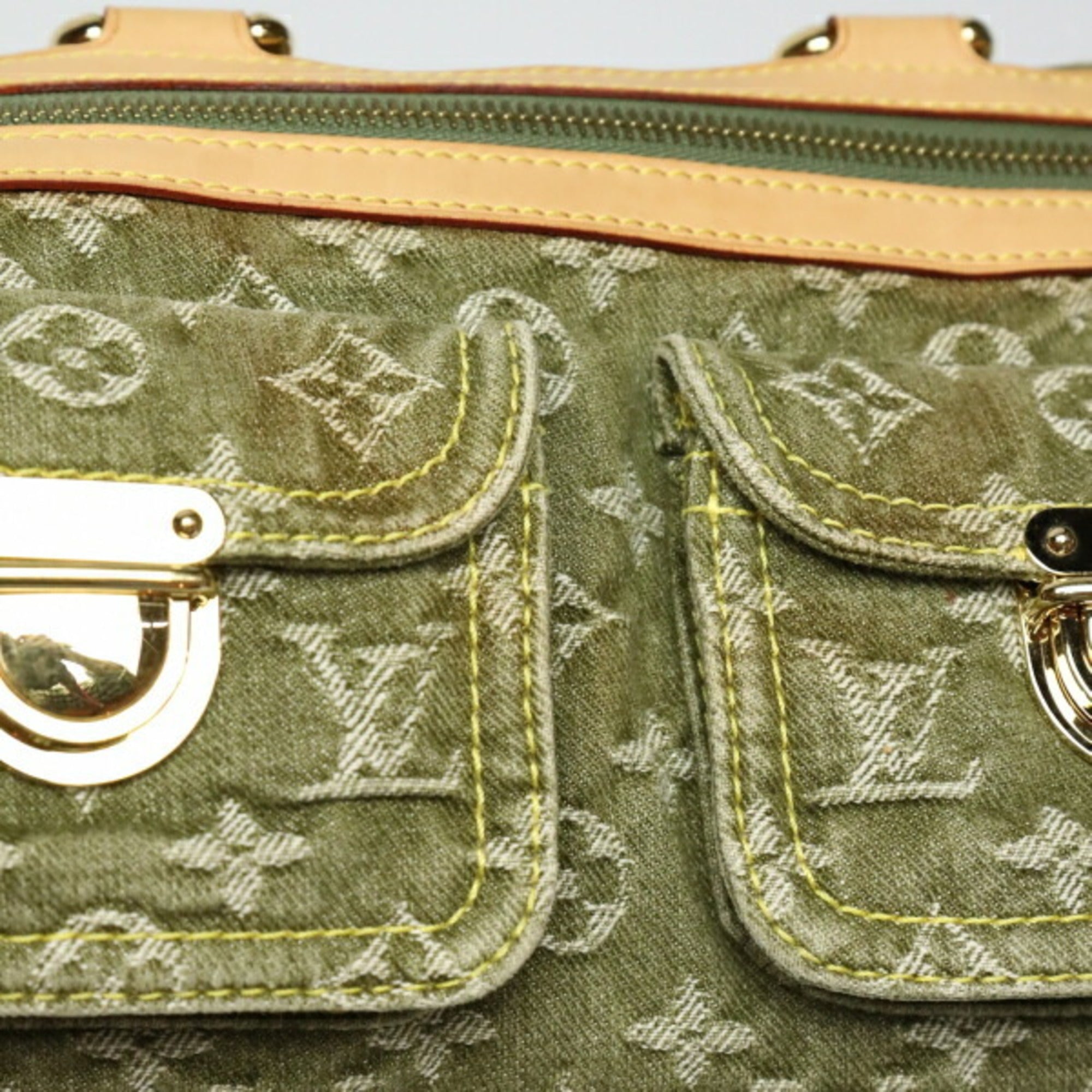 LOUIS VUITTON Neo Speedy Monogram Denim Mini Boston M95215  Riken [Khaki] Handbag LV