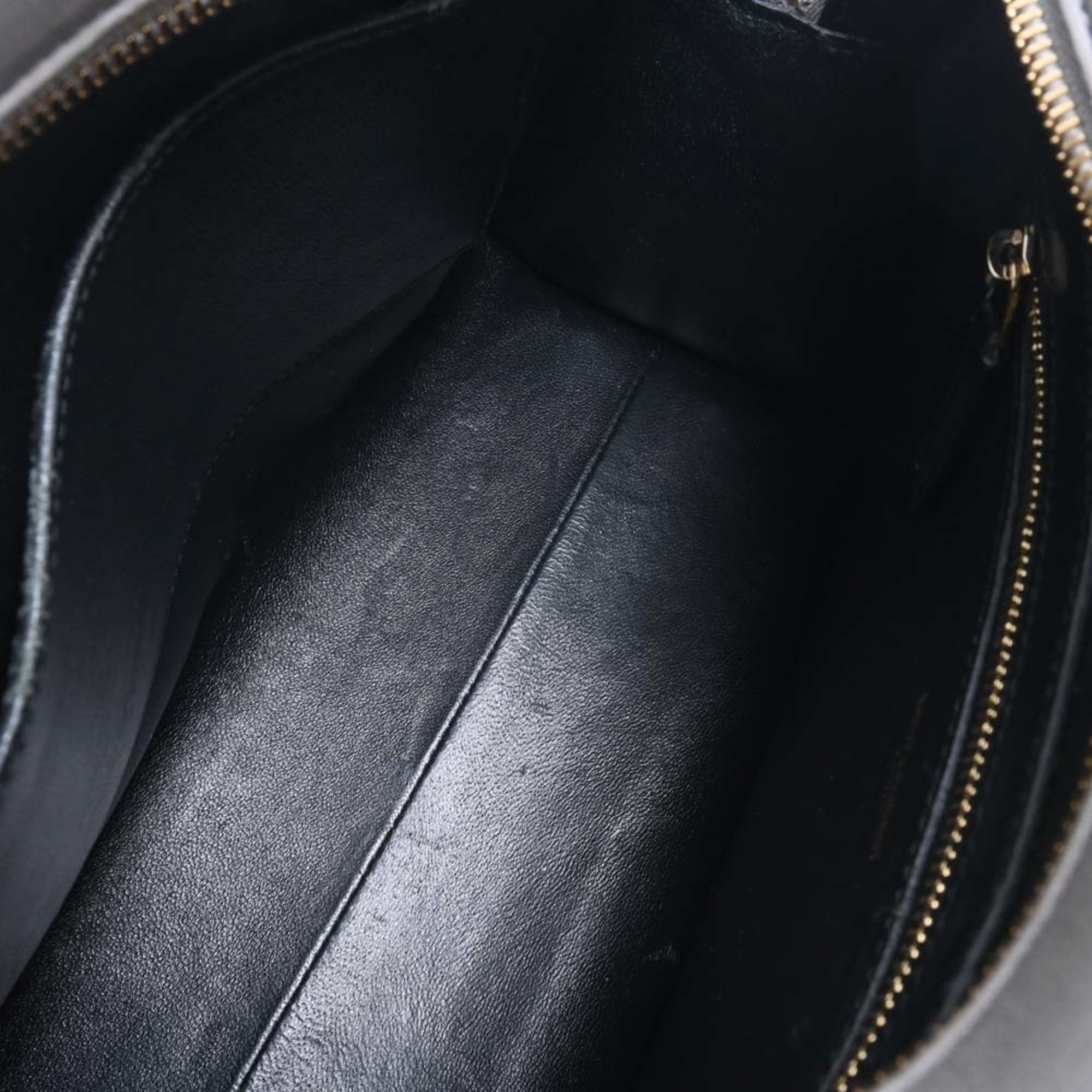 SAINT LAURENT Leather Monogram Cabas Handbag 472469 Gray Ladies