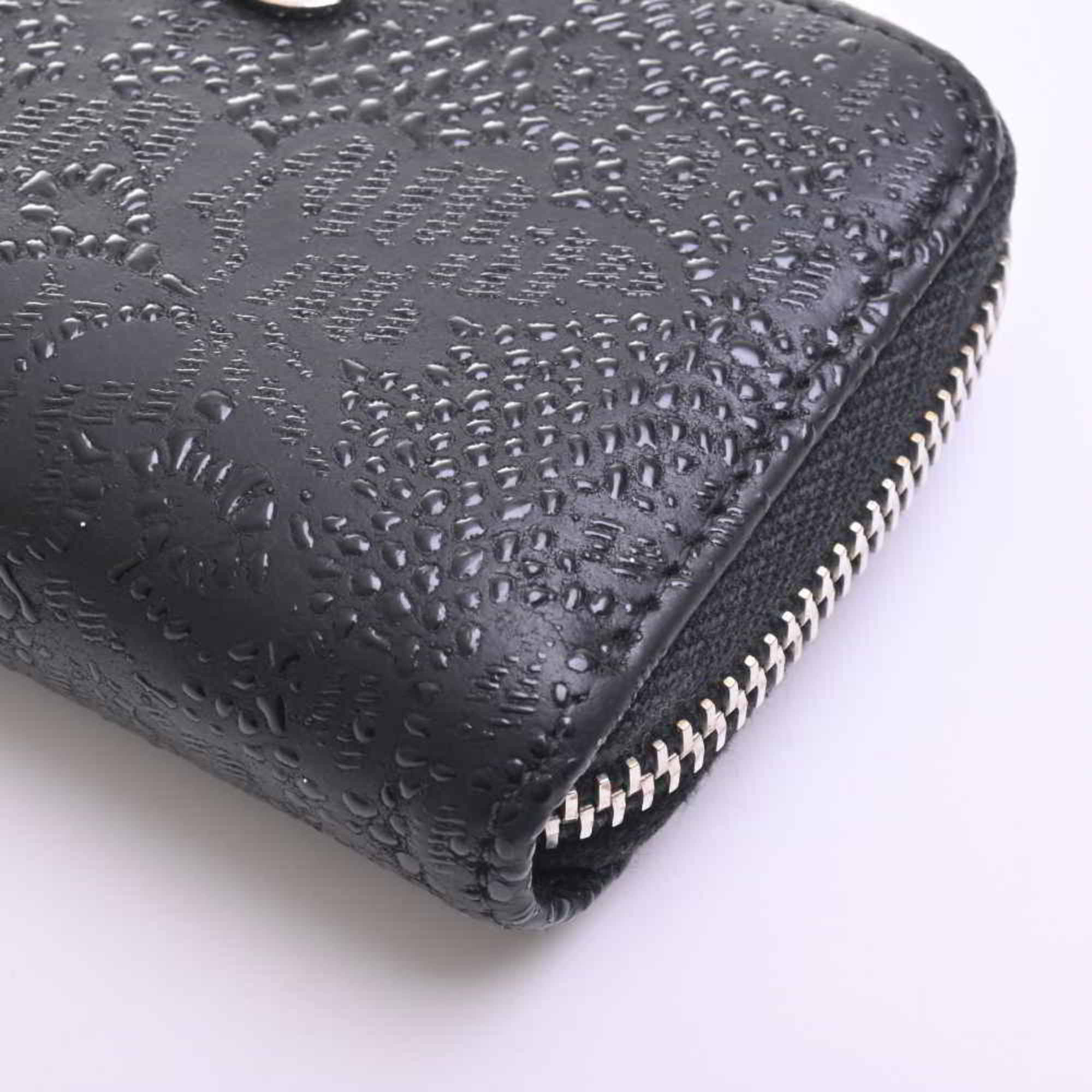 Chanel Leather Coco Mark Coin Case Black