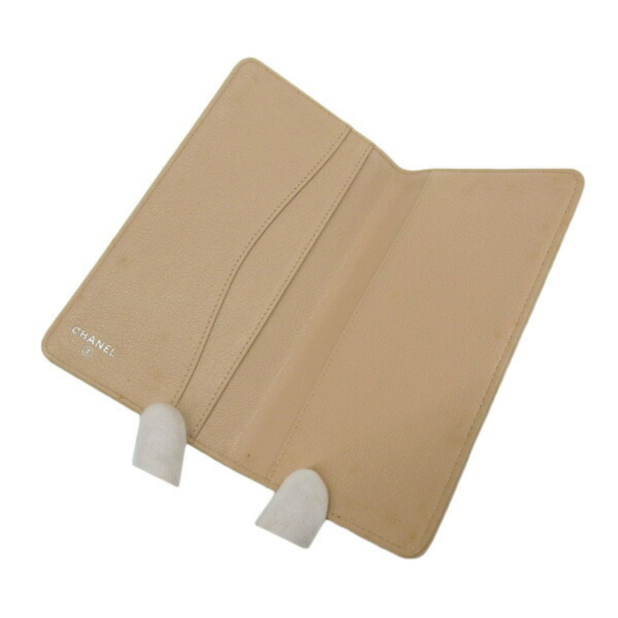 CHANEL Leather Cocomark Notebook Cover Black Ladies