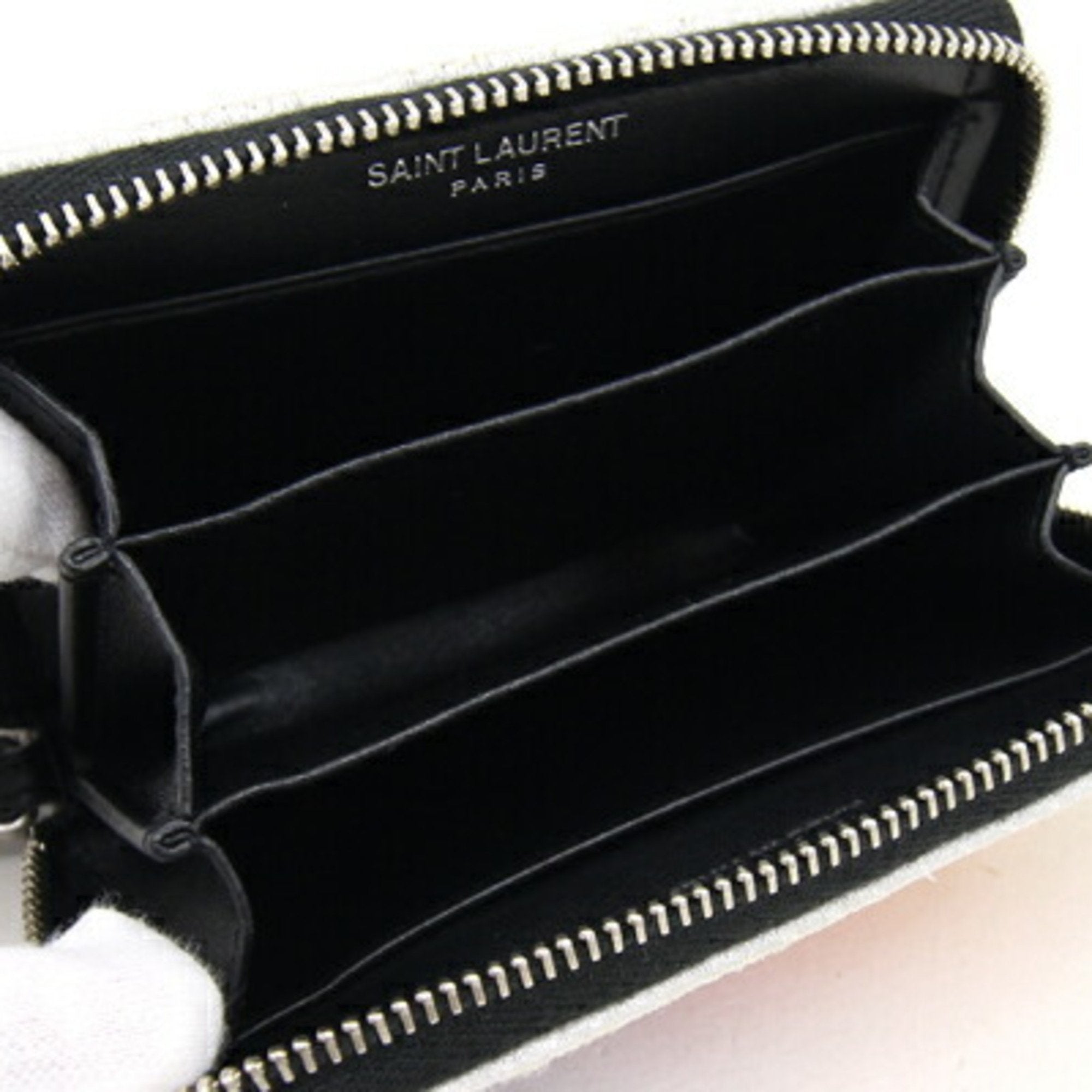 SAINT LAURENT Coin Case 456893 Multicolor Fabric Purse Accessory Women's Men's  PARIS