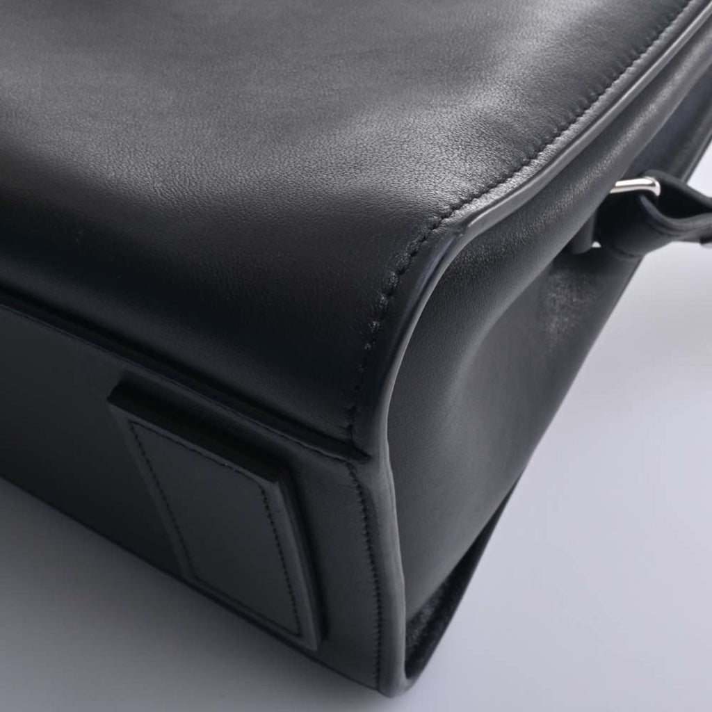 SAINT LAURENT Cavalive Gauche Leather Handbag 504924 Black Ladies