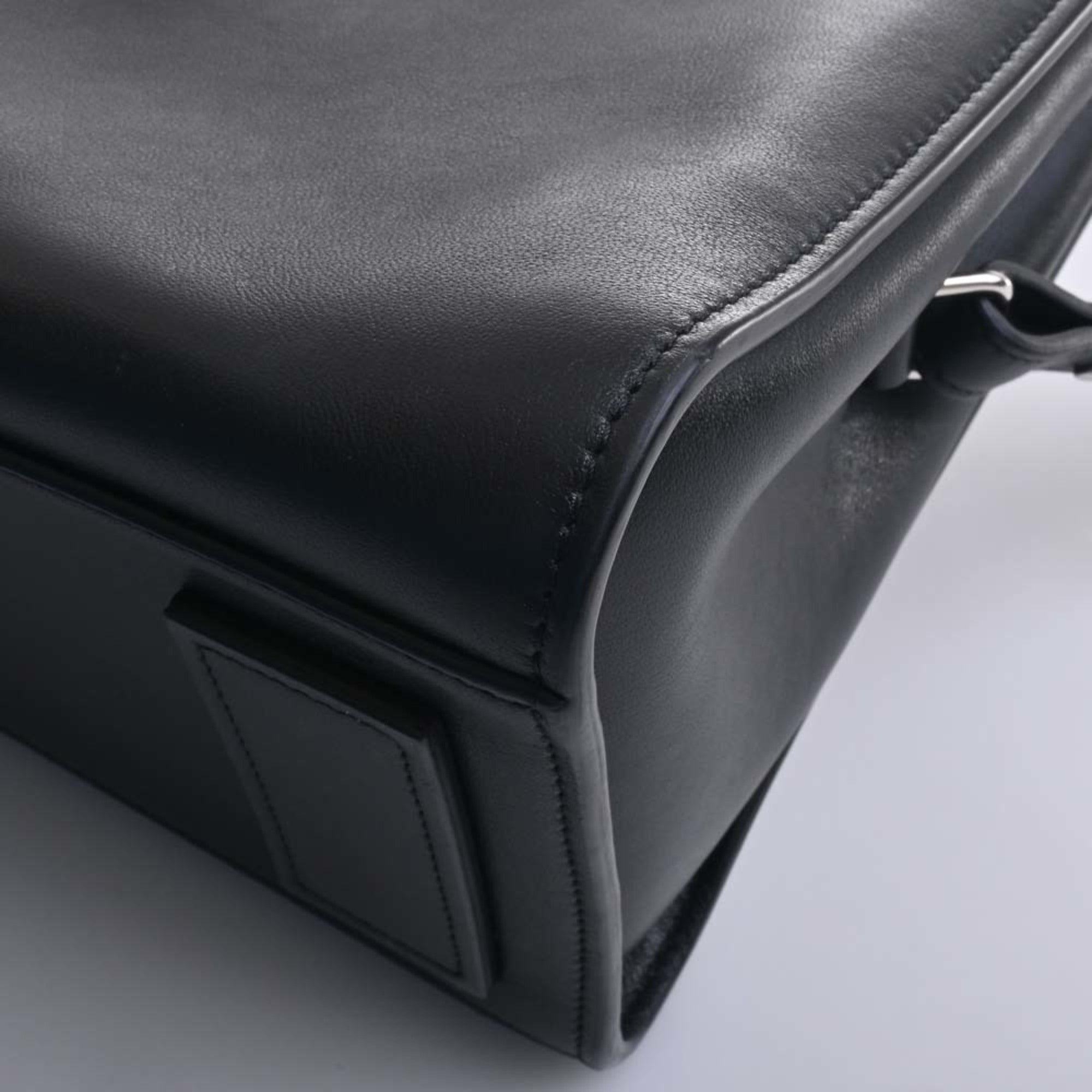 SAINT LAURENT Cavalive Gauche Leather Handbag 504924 Black Ladies