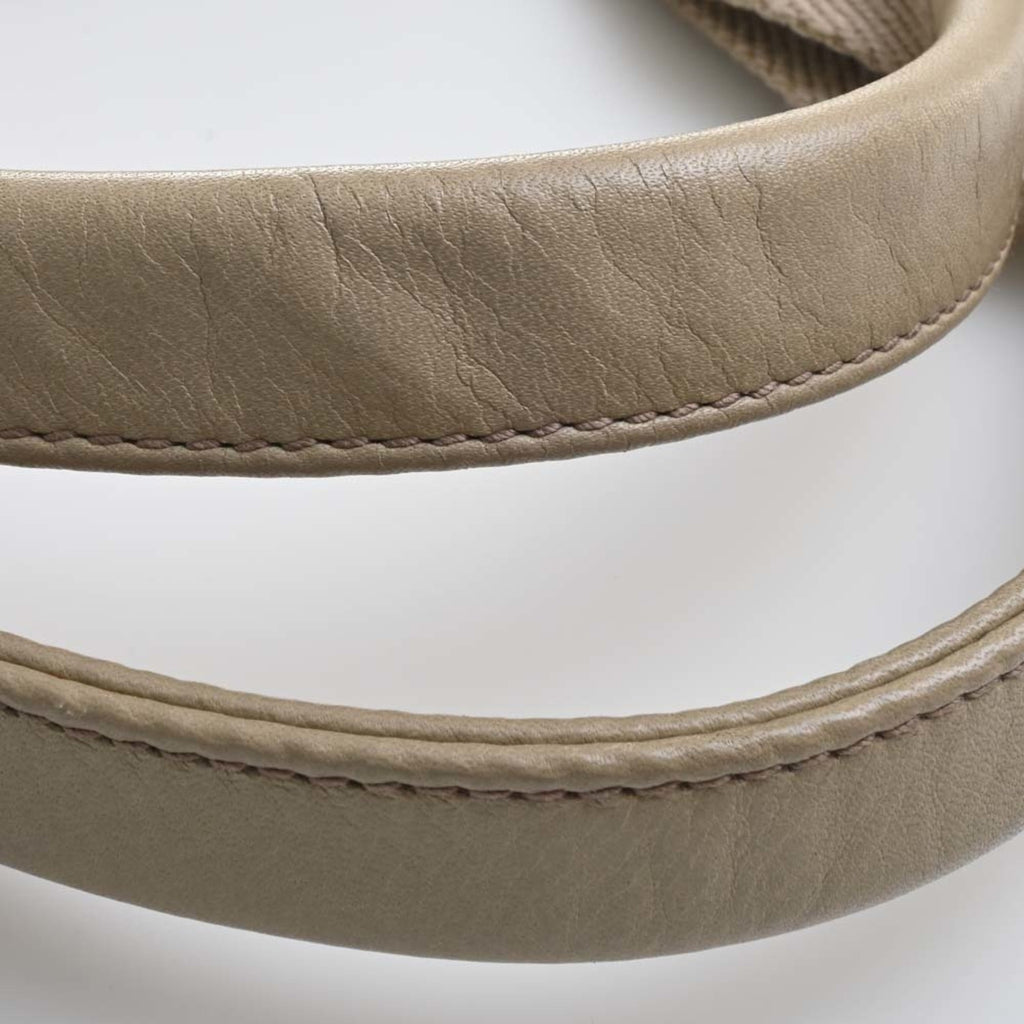 YVES SAINT LAURENT Canvas Tote Bag Beige Women's