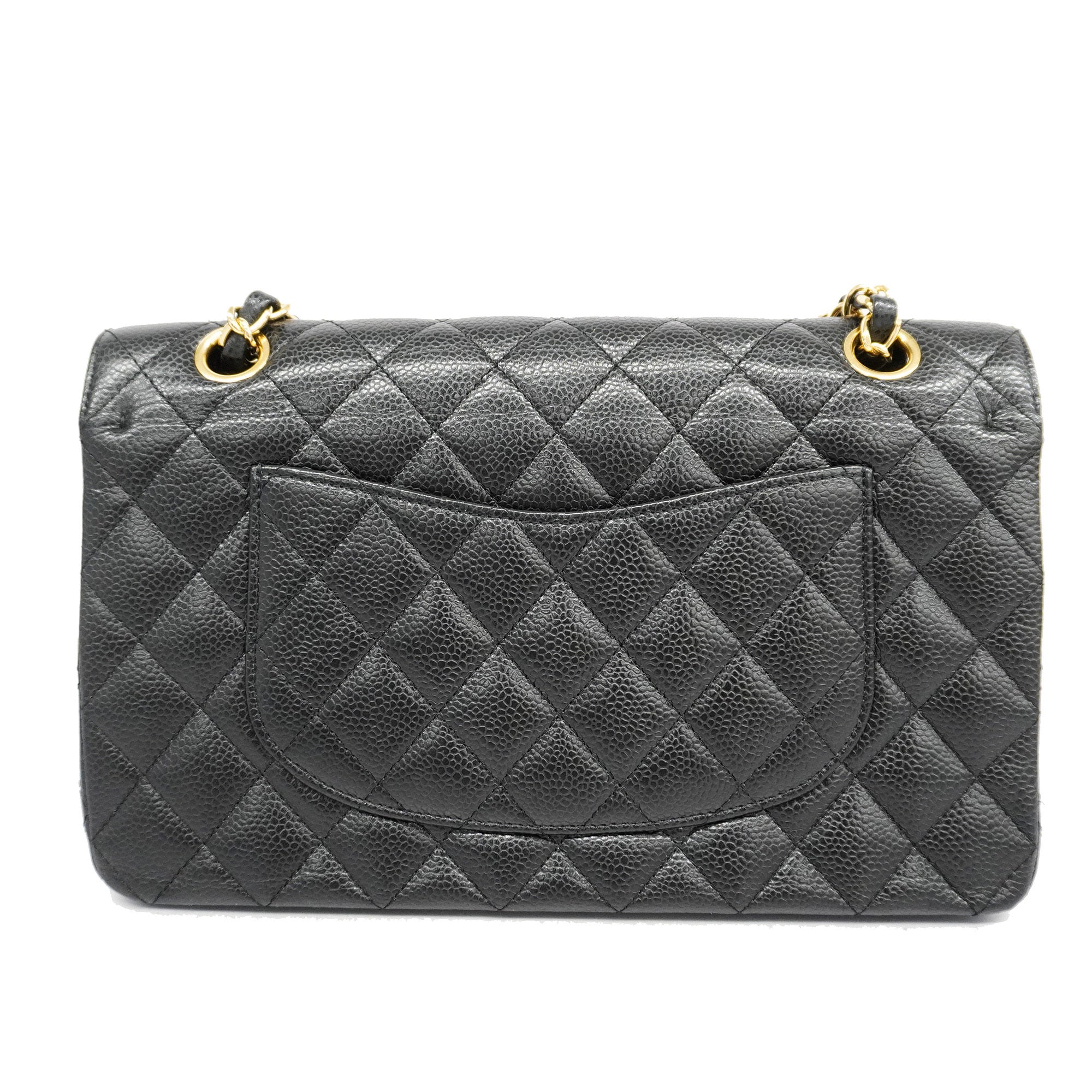 CHANEL  Matelasse W Flap W Chain Women's Leather Shoulder Bag Black
