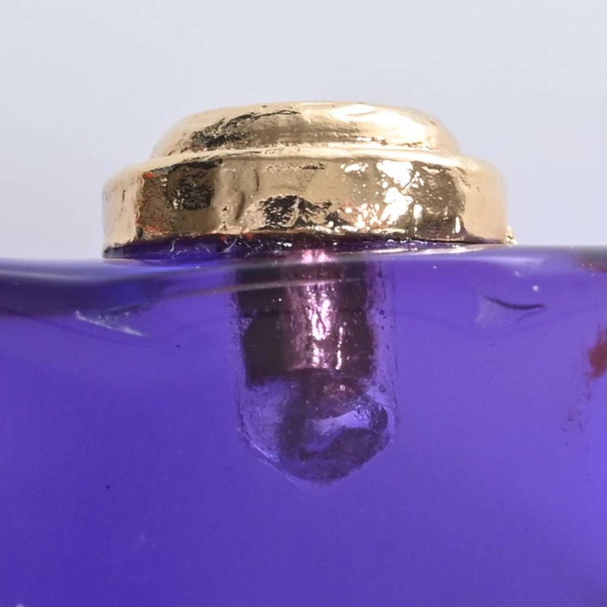 CHANEL Cocomark Brooch Purple Ladies