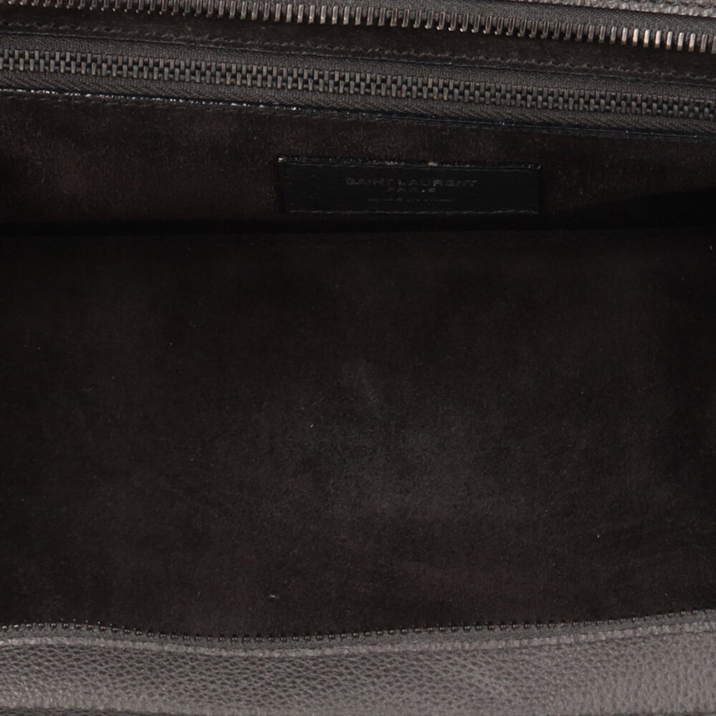 YVES SAINT LAURENT Cabalive Gauche Shoulder Bag Leather Black Women's