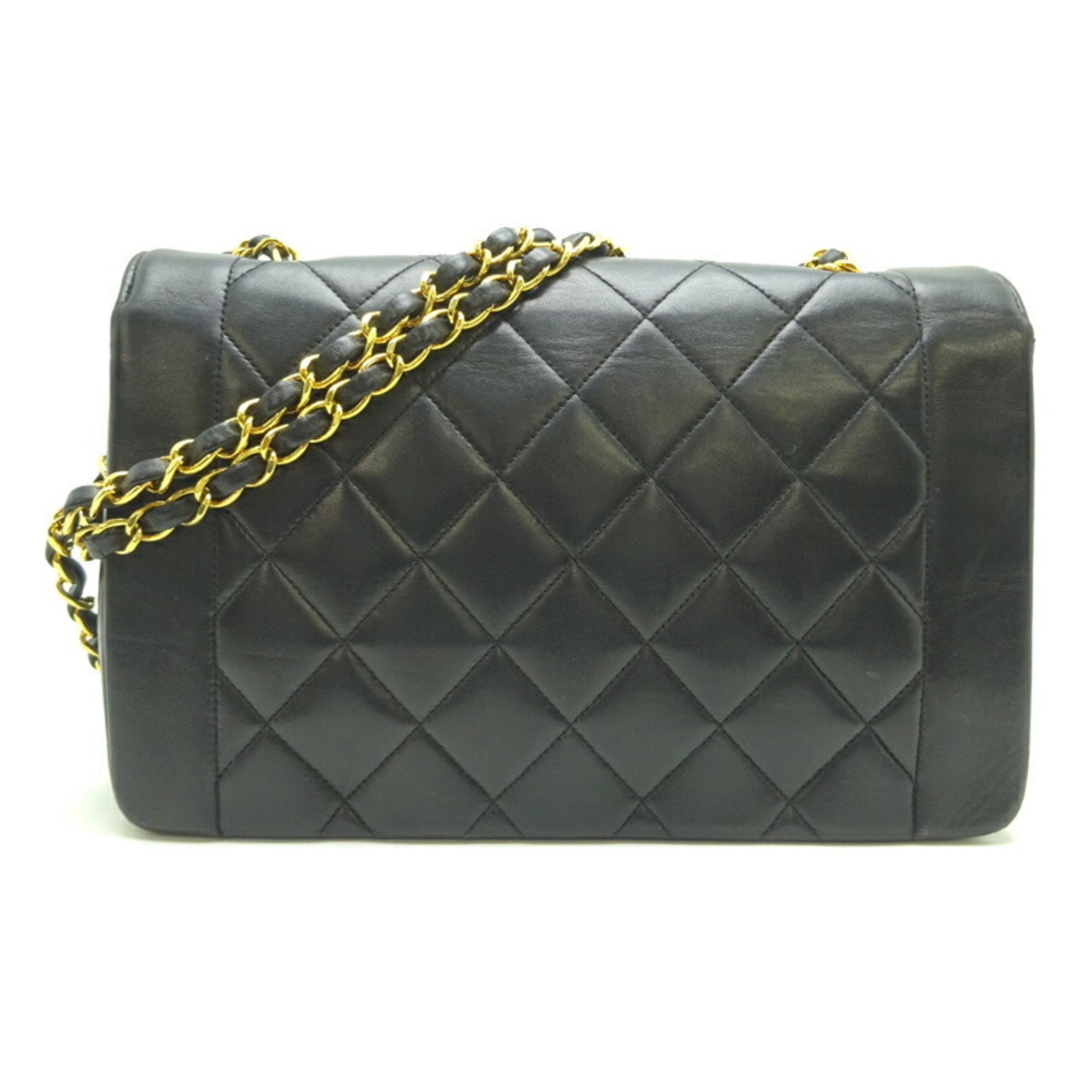 CHANEL Matelasse Diana 25 Chain Shoulder Women's Bag A01165 Lambskin Noir [Black]