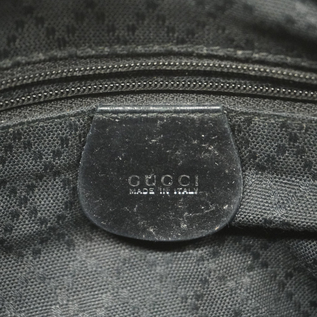 GUCCI  Bamboo Shoulder Bag 000 1998 0531 Women's Nylon Shoulder Bag Black