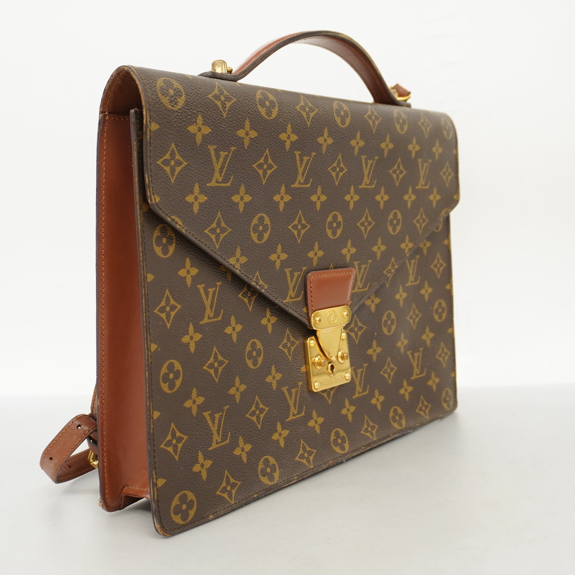 LOUIS VUITTONAuth  Monogram Business Bag Porte De Cuman Bandouliere M53338 Men's