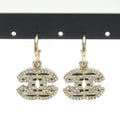 CHANEL Cocomark Earrings Women's GP Gold Color 06A Rhinestone