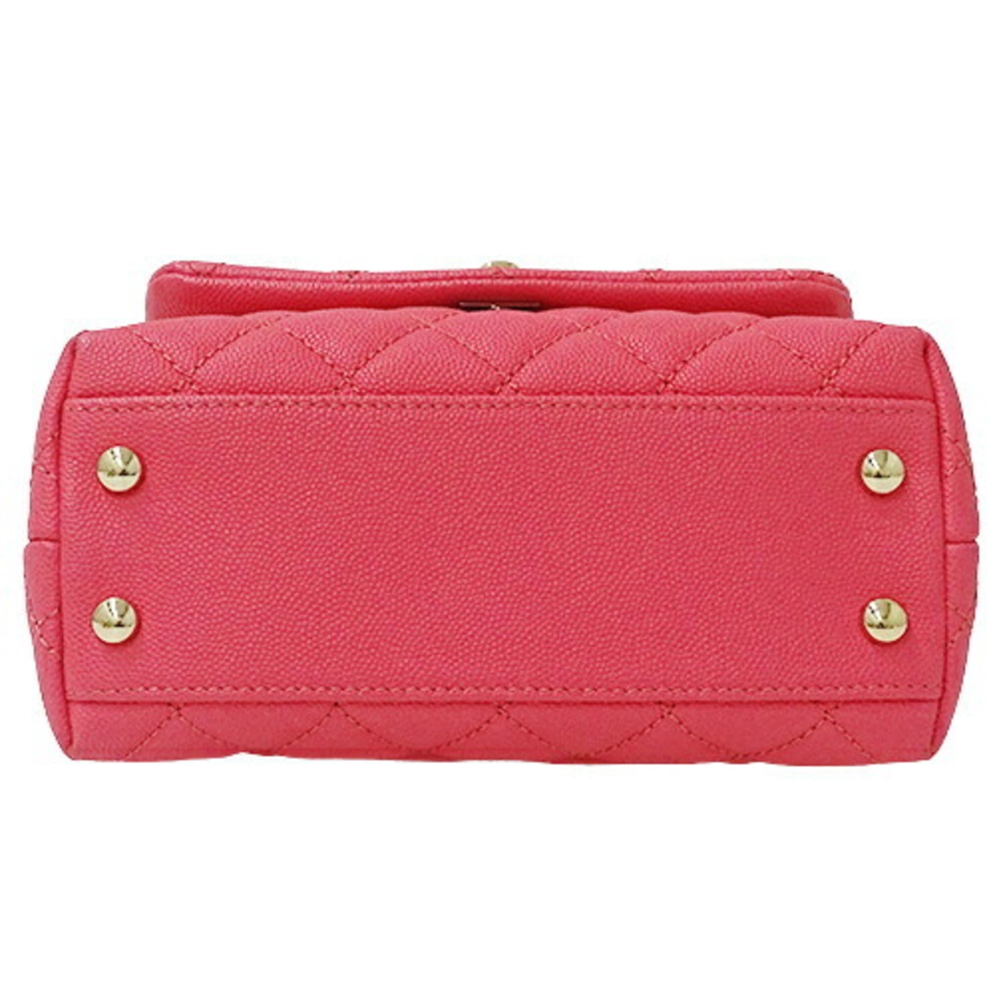 CHANEL Bag Matelasse Women's Handbag Shoulder 2way Caviar Skin Pink Crossbody