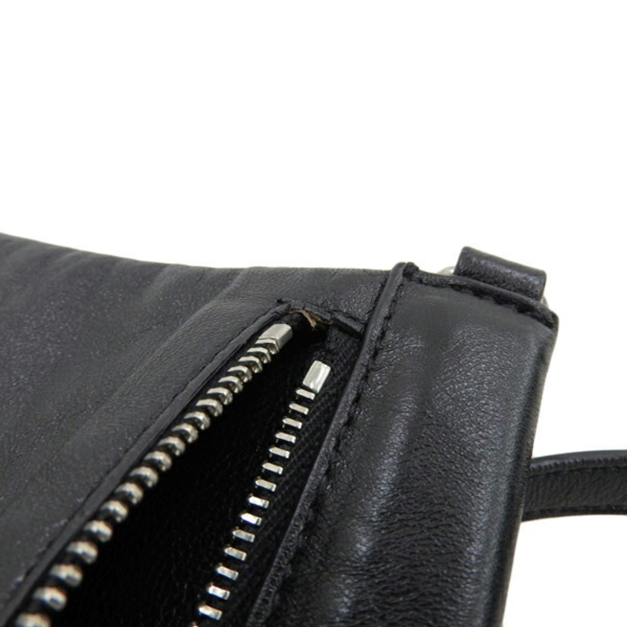SAINT LAURENT Leather Crossbody Bag Shoulder 581697 Black Men's