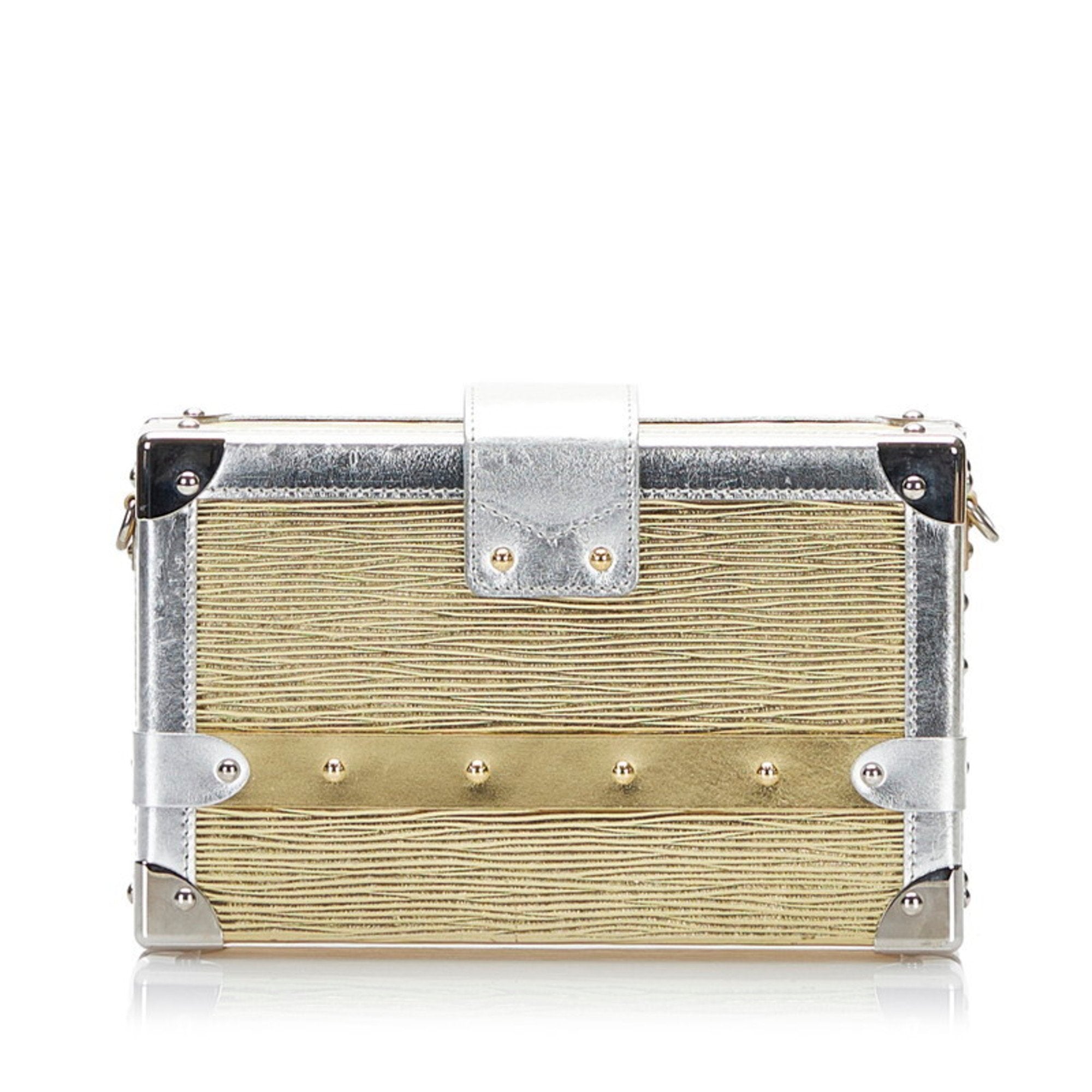 Louis Vuitton Epi Petite Maru Shoulder Bag M54652 Gold Silver Leather Ladies LOUIS VUITTON