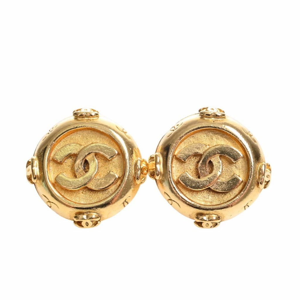 CHANEL Cocomark earrings gold ladies