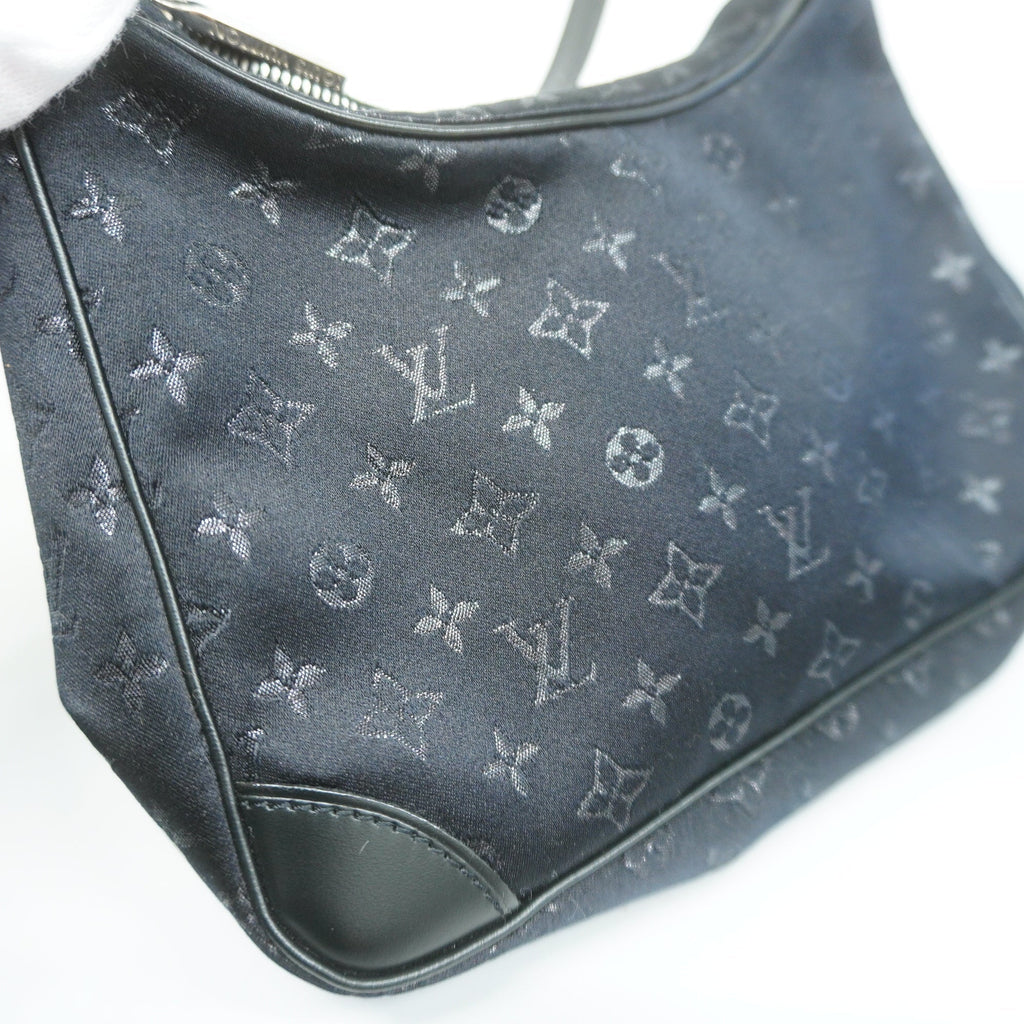 LOUIS VUITTONAuth  Monogram Satin Little Boulogne M92142 Women's Handbag Noir