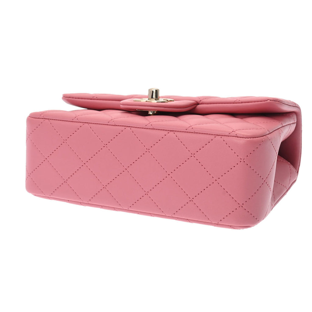 CHANEL Chain Shoulder Pink Champagne AS2431 Women's Lambskin Bag