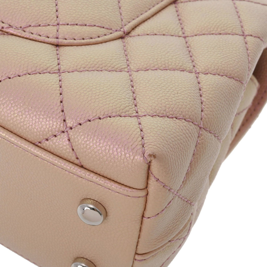 CHANEL Matelasse XS Metallic Pink Gradient Metal Fittings Women's Caviar Skin Bag