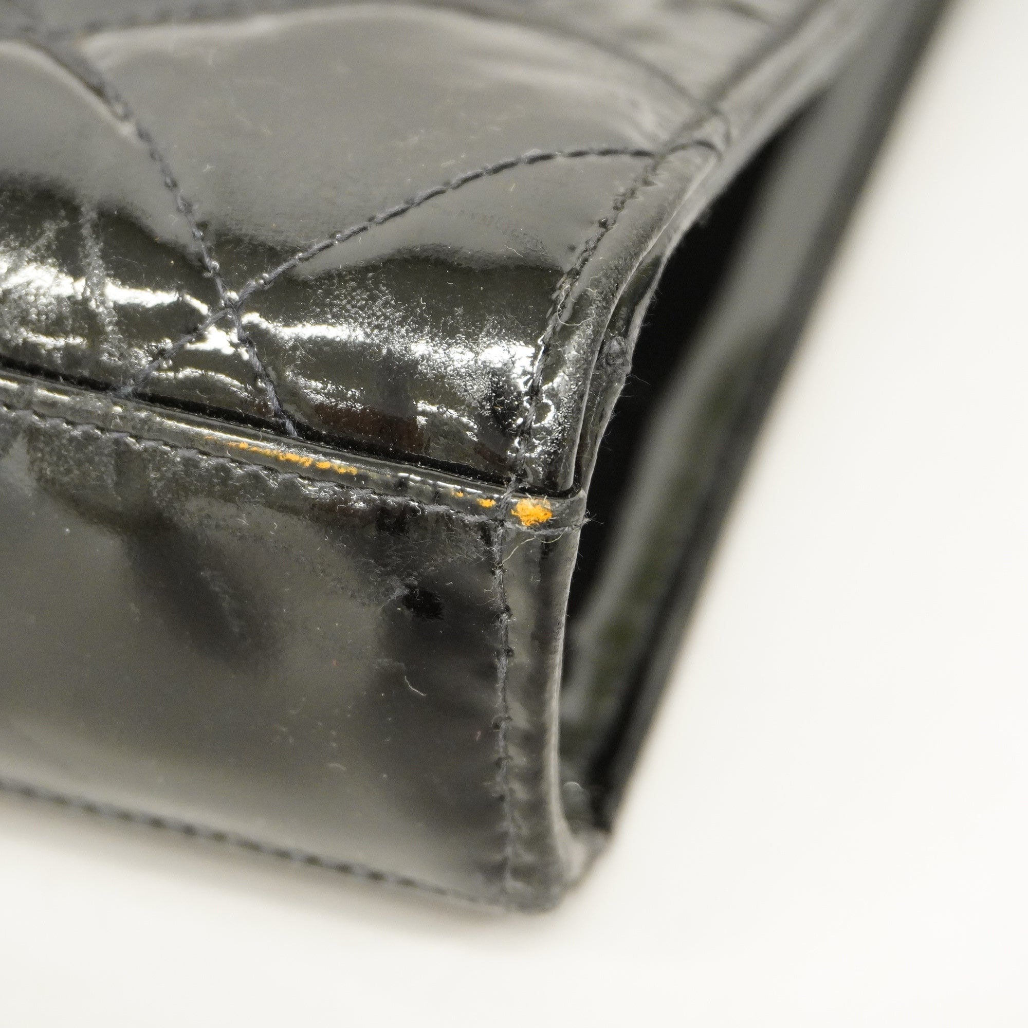 CHANELAuth  Matelasse Business Bag Women's Patent Leather Briefcase Black