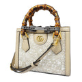 GUCCI  2way Bag Diana 702732 Leather,Canvas Handbag,Shoulder Bag Grayish