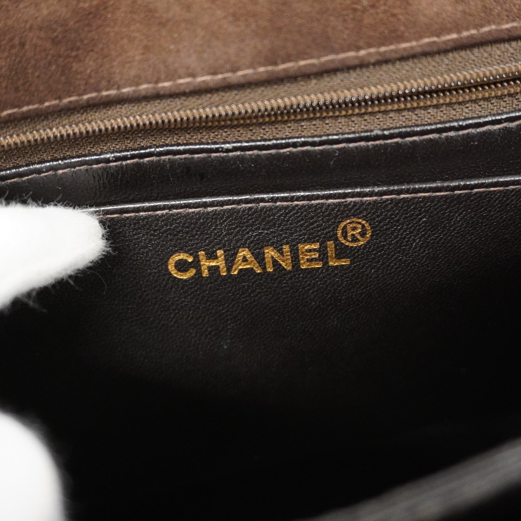 CHANELAuth  Matelasse Women's Suede Shoulder Bag Brown