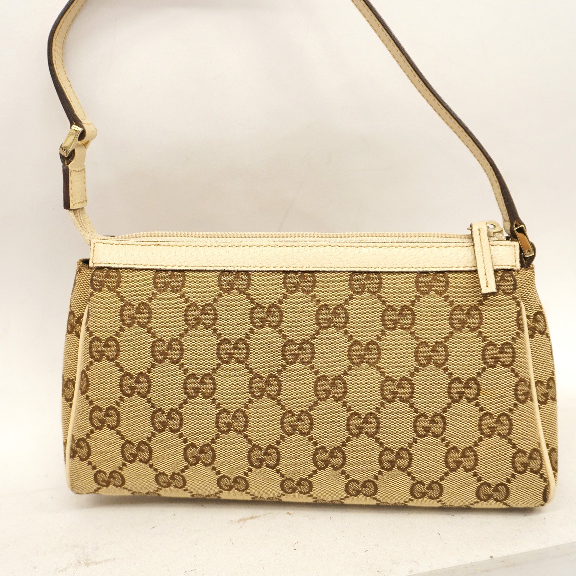 GUCCI  GG Canvas Pouch 145750 Women's Pouch Beige,Ivory