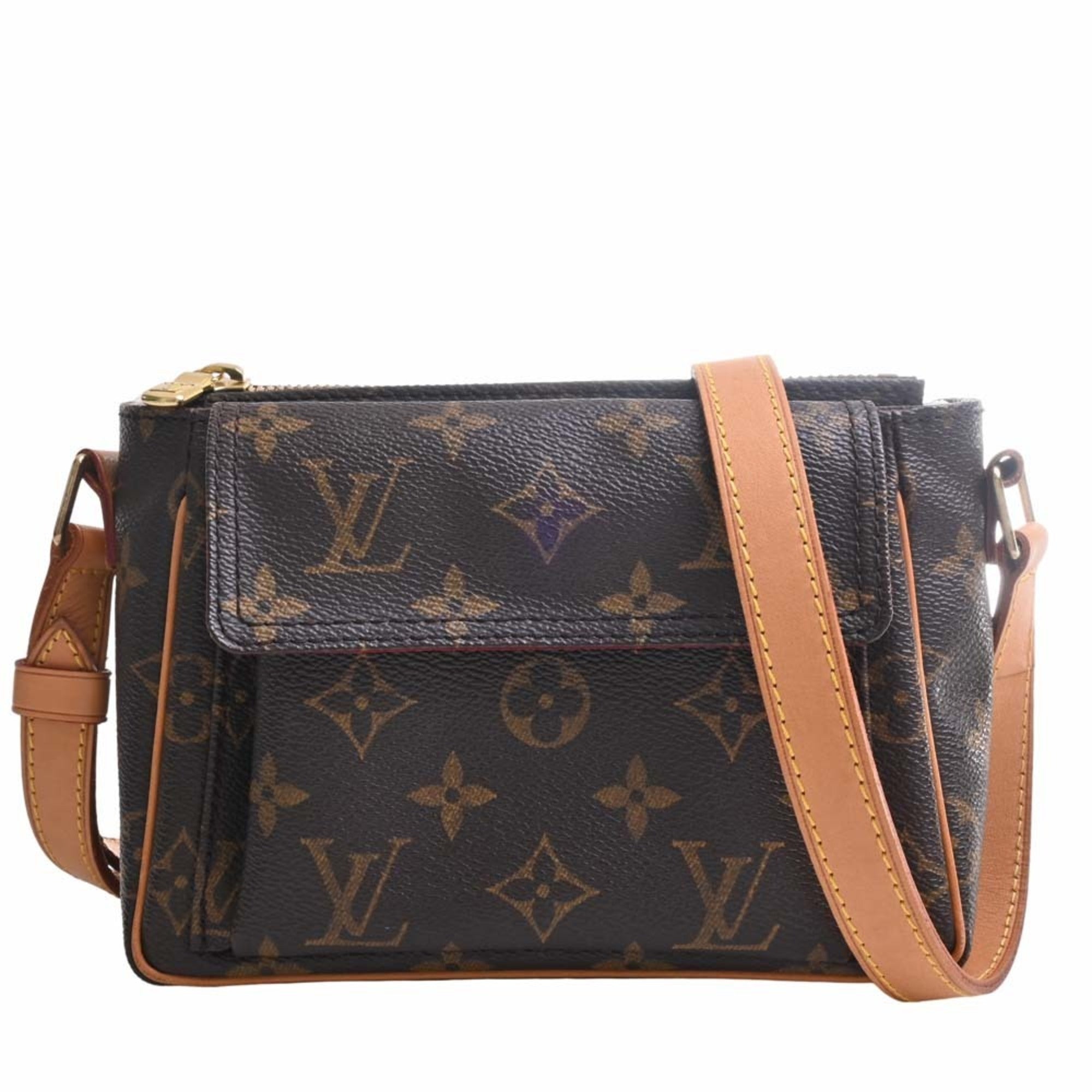 LOUIS VUITTON Monogram Vivacite PM Shoulder Bag M51165 Brown Women's