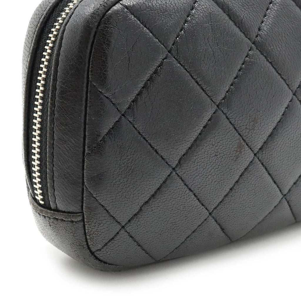 CHANEL Matelasse Cocomark Multi Pouch Lambskin Leather Black A80909