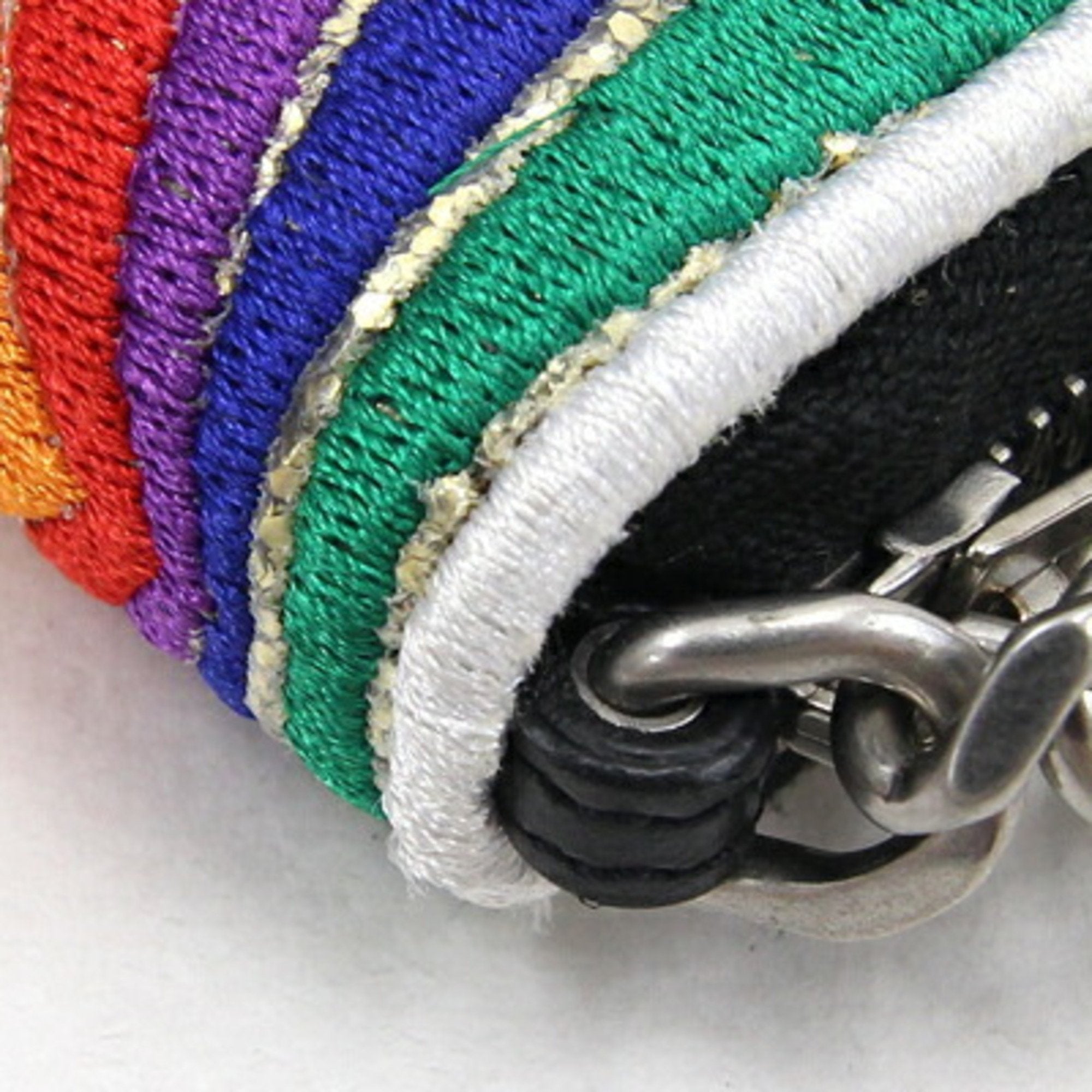 SAINT LAURENT Coin Case 456893 Multicolor Fabric Purse Accessory Women's Men's  PARIS