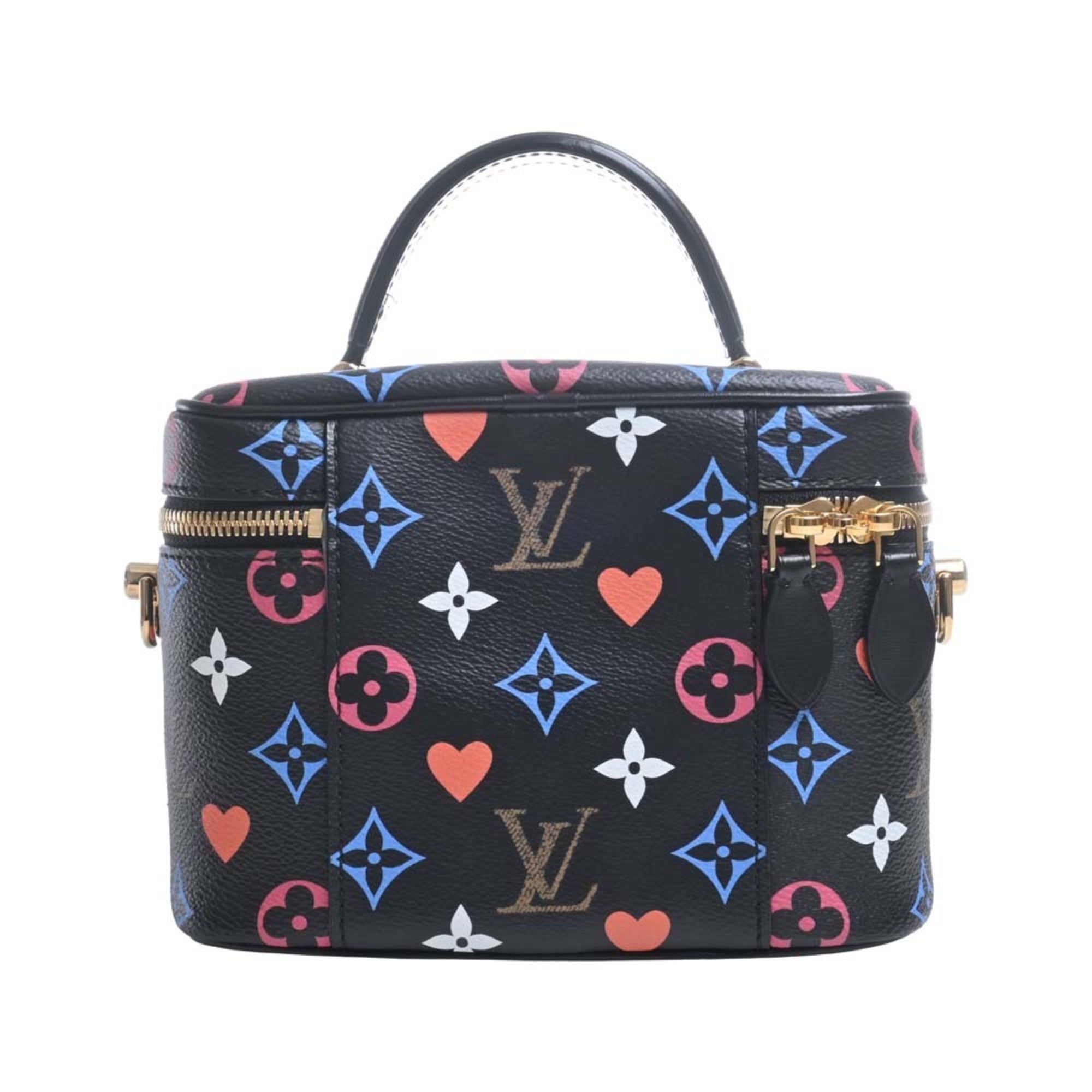 LOUIS VUITTON Monogram Game On Vanity PM 2WAY Chain Shoulder Bag M57482 Black/Multicolor Women's