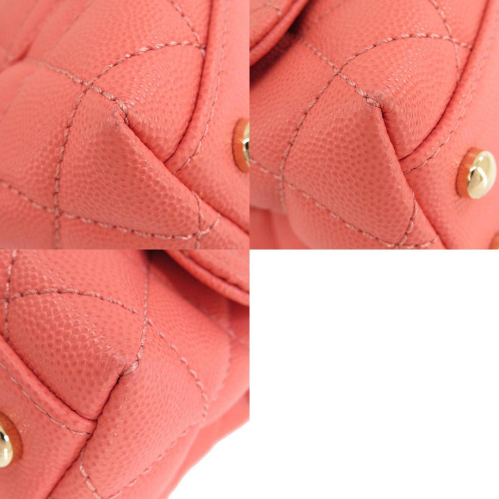 CHANEL Matelasse Handbag Caviar Skin Women's