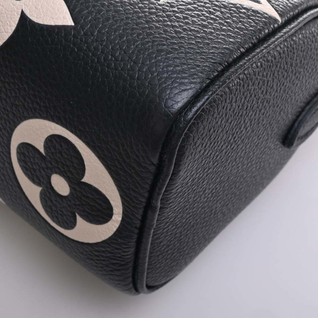 LOUIS VUITTON Empreinte Bicolor Nano Speedy Handbag M81456 Black Ladies