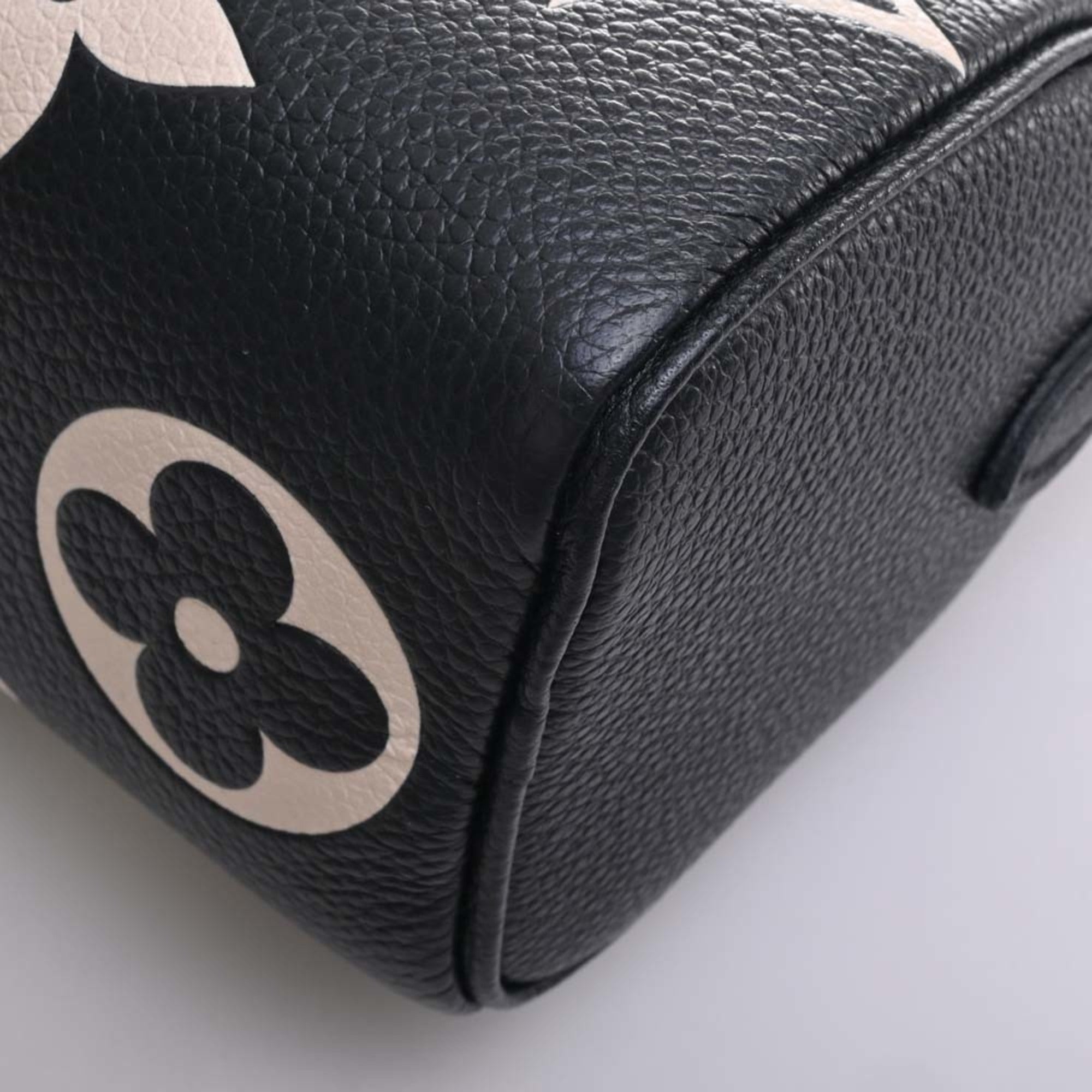LOUIS VUITTON Empreinte Bicolor Nano Speedy Handbag M81456 Black Ladies