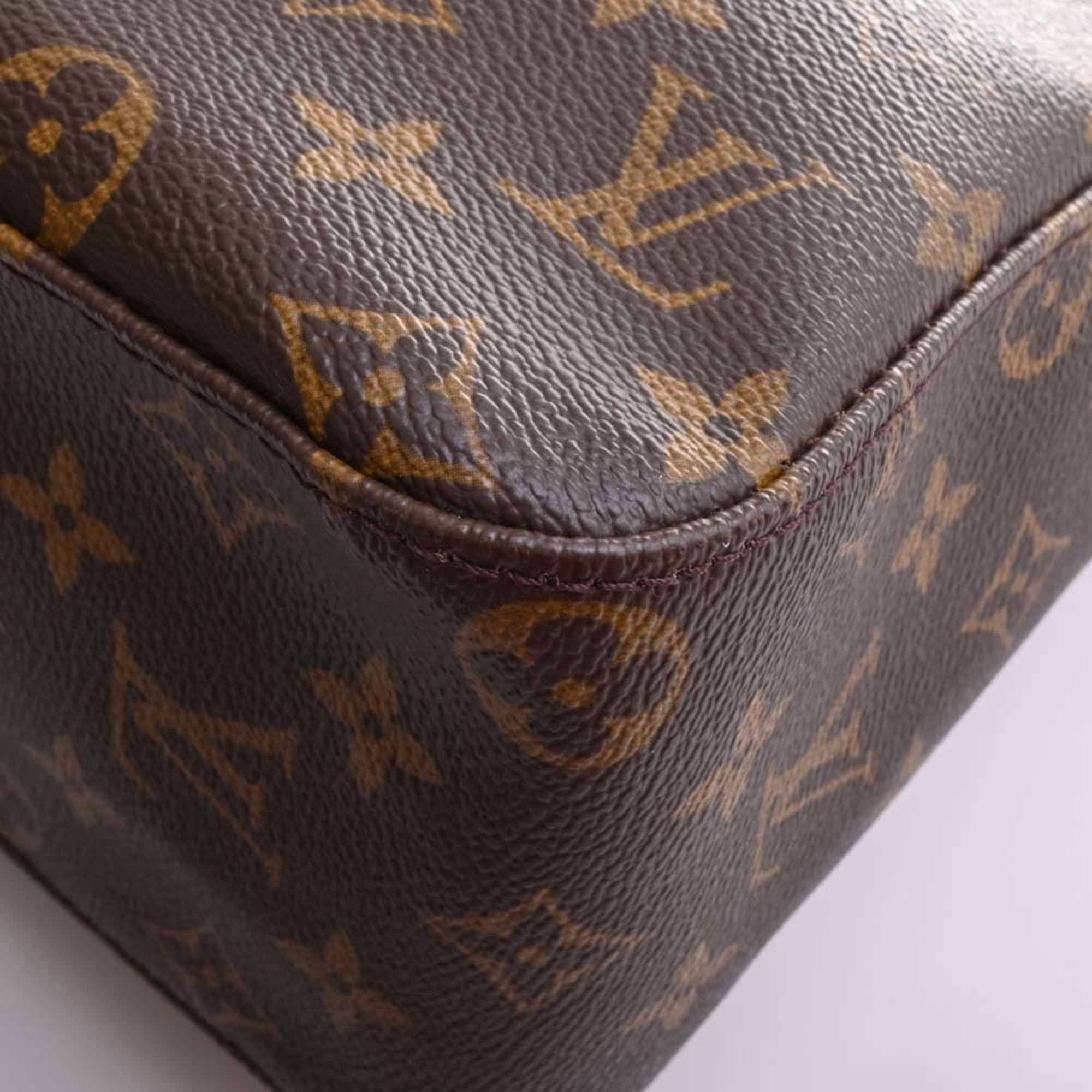 LOUIS VUITTON Monogram Looping GM Shoulder Bag M51145 Brown Women's