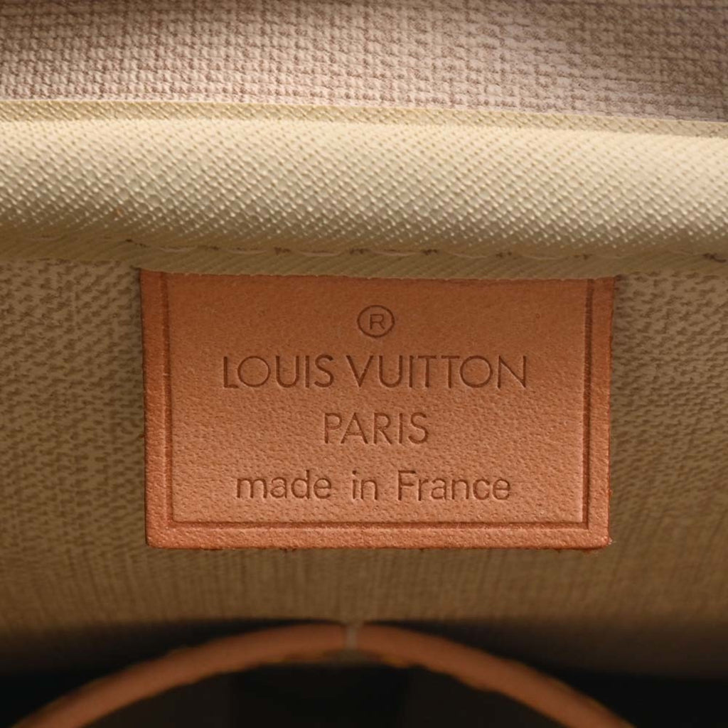 LOUIS VUITTON Monogram Deauville Handbag Mini Boston Bag M47270 Brown Women's