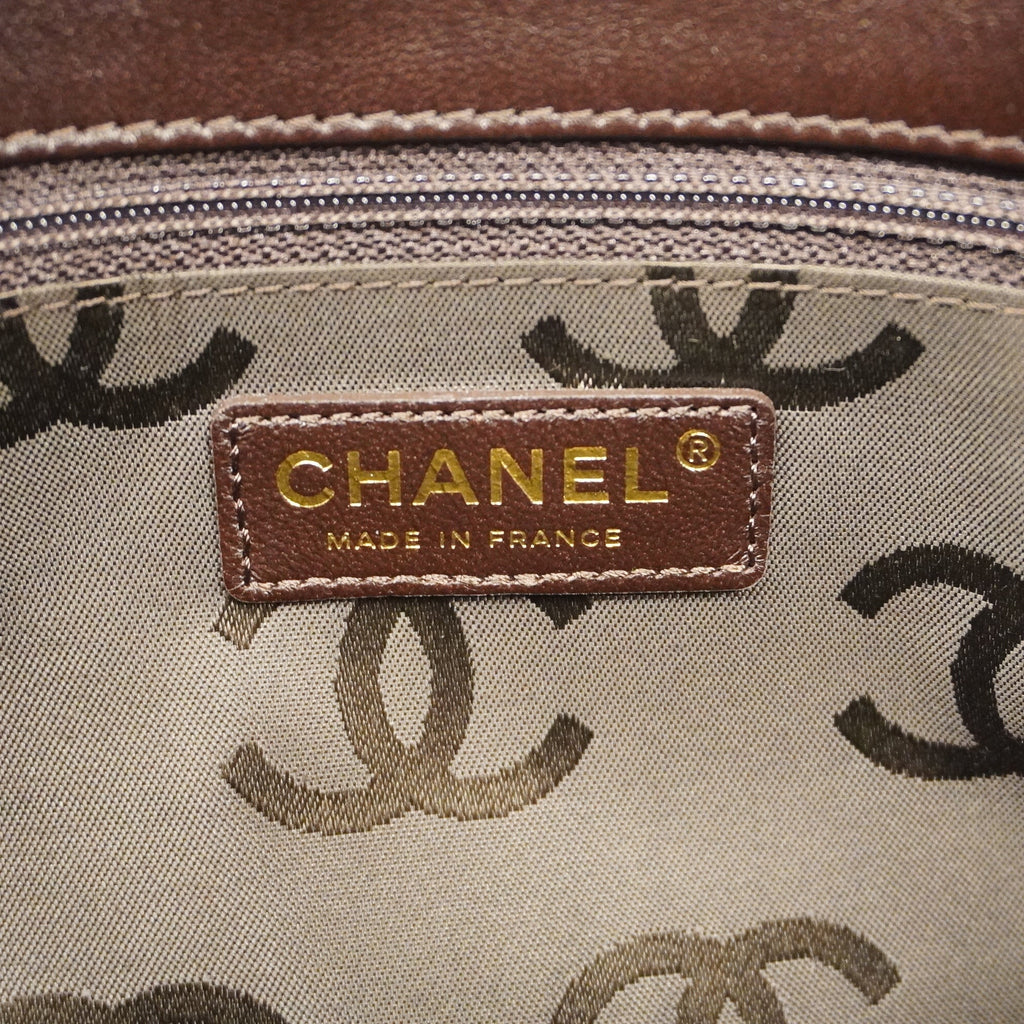 CHANELAuth  Matelasse Natural Women's Straw Tote Bag Blue
