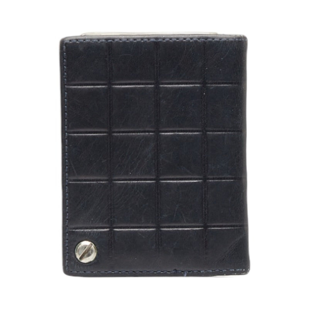 CHANEL Cocomark Business Card Holder Case Black Lambskin Ladies