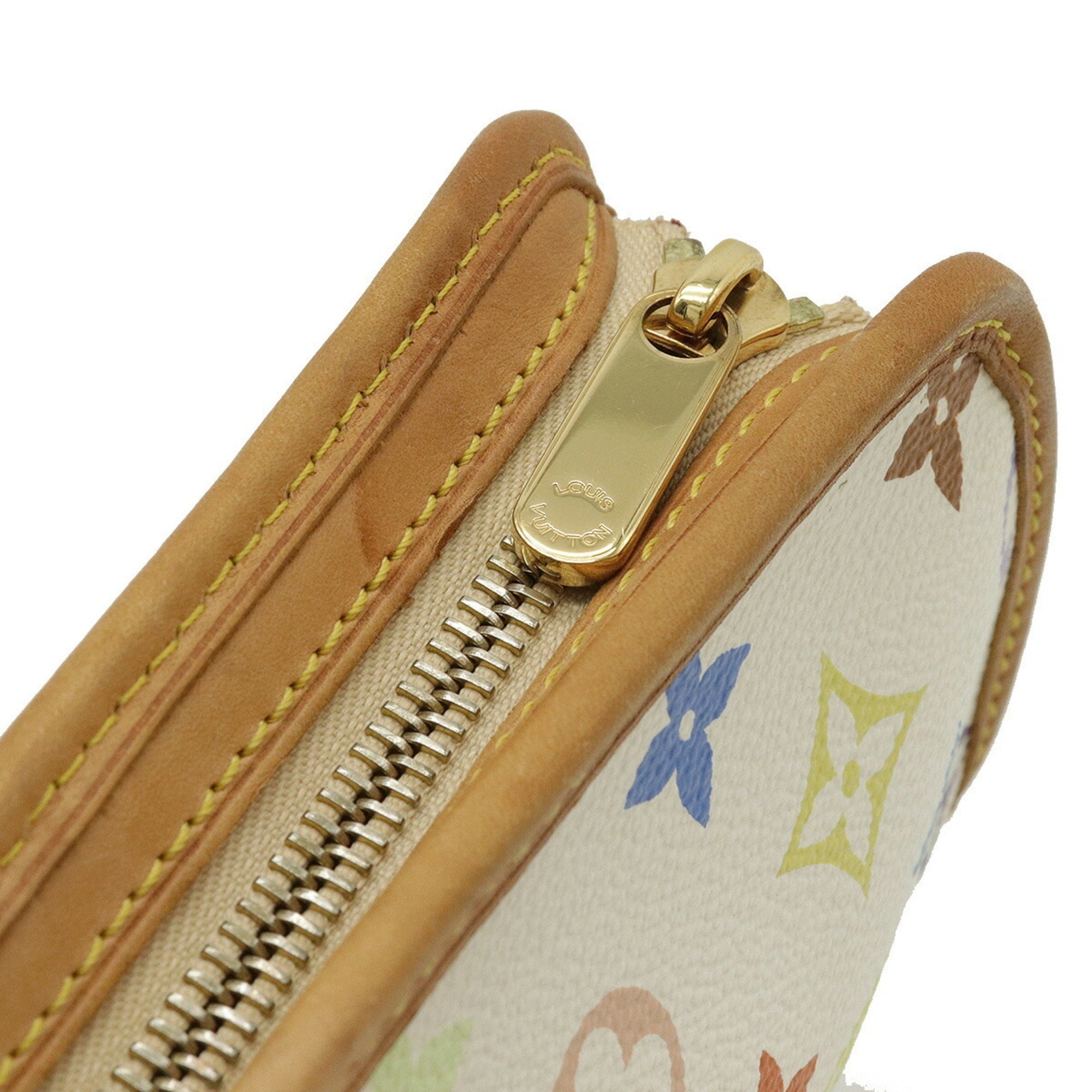 Louis Vuitton Monogram Multicolor Shirley Handbag Shoulder Clutch Bag Bronne White M40049