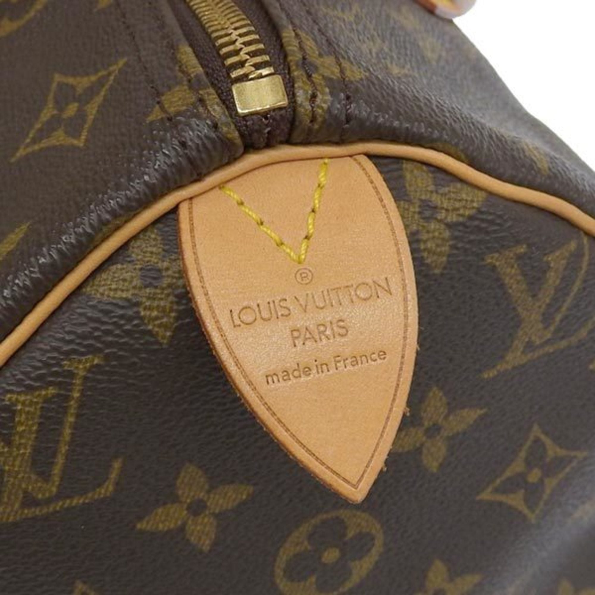 LOUIS VUITTON Monogram Speedy 30 Handbag Mini Boston Bag M41526 Brown Women's
