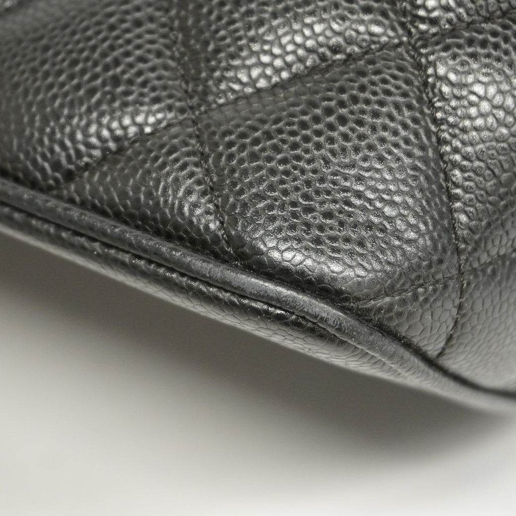 CHANELAuth  Reprint Tote Women's Caviar Leather Tote Bag Black