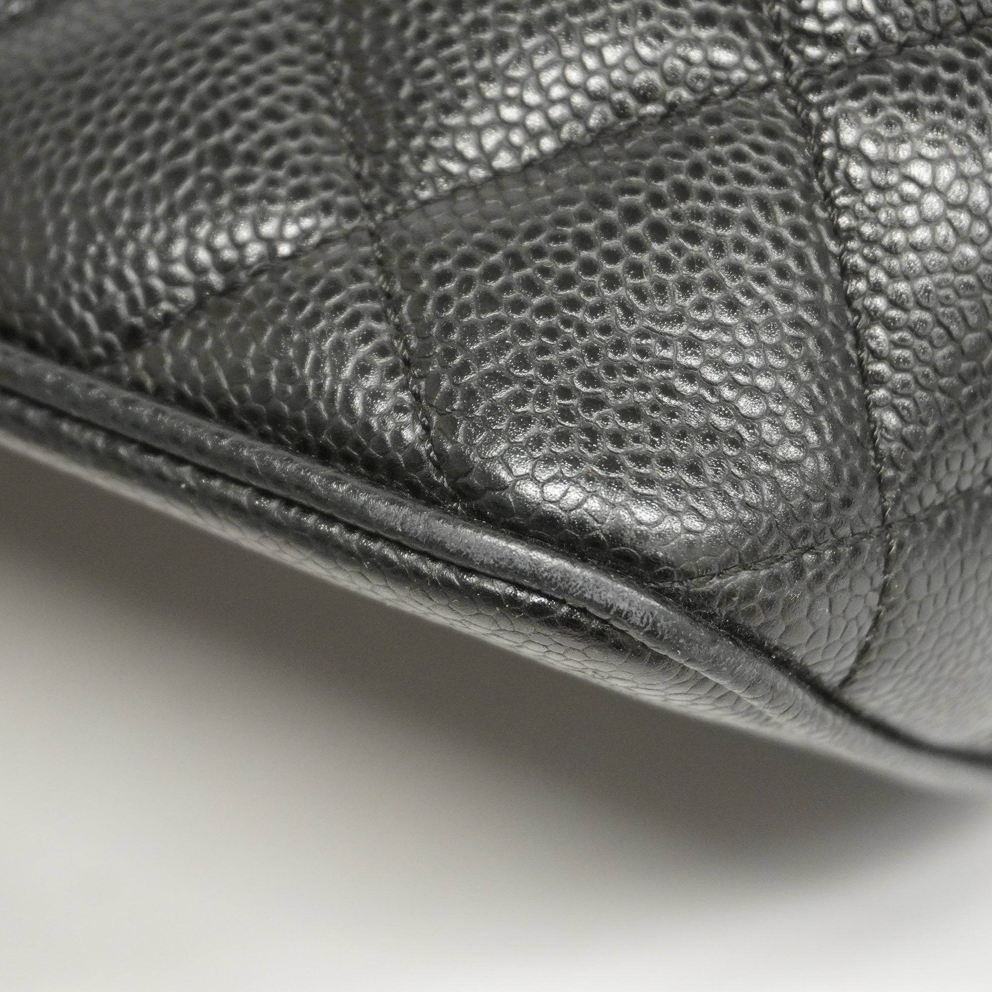 CHANELAuth  Reprint Tote Women's Caviar Leather Tote Bag Black