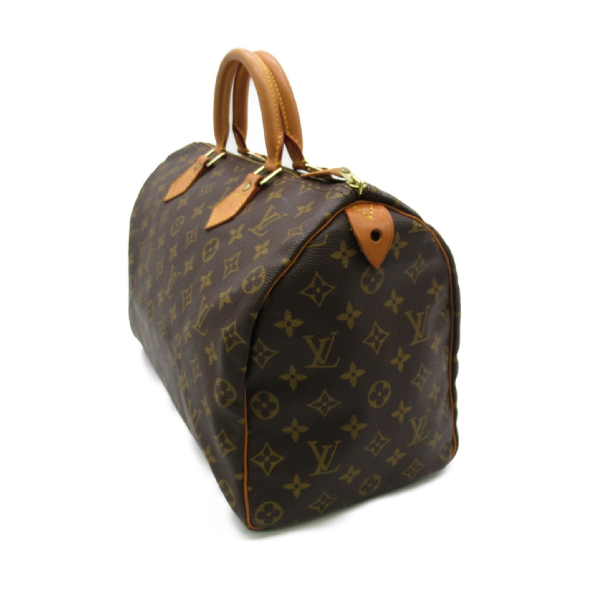 LOUIS VUITTON Speedy 35 handbag Brown Monogram PVC coated canvas M41524