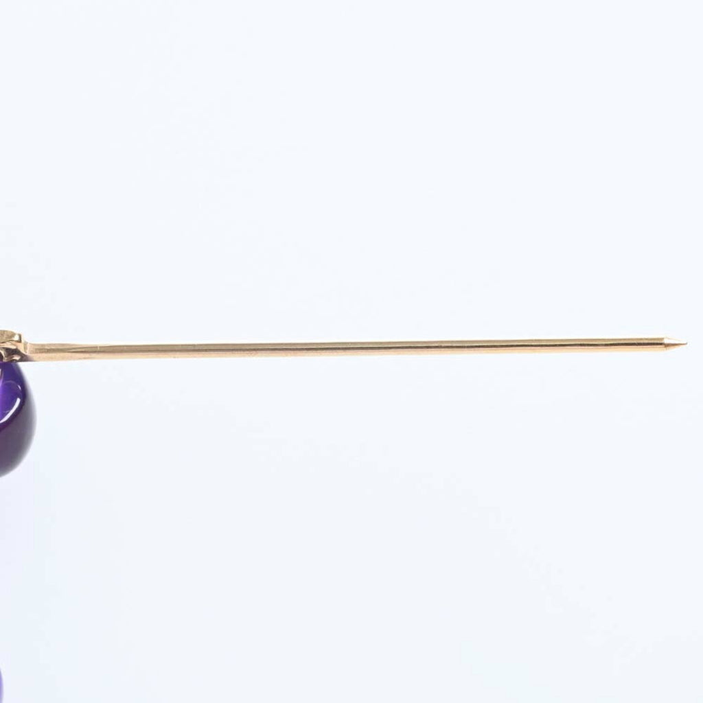 CHANEL Cocomark Brooch Purple Ladies