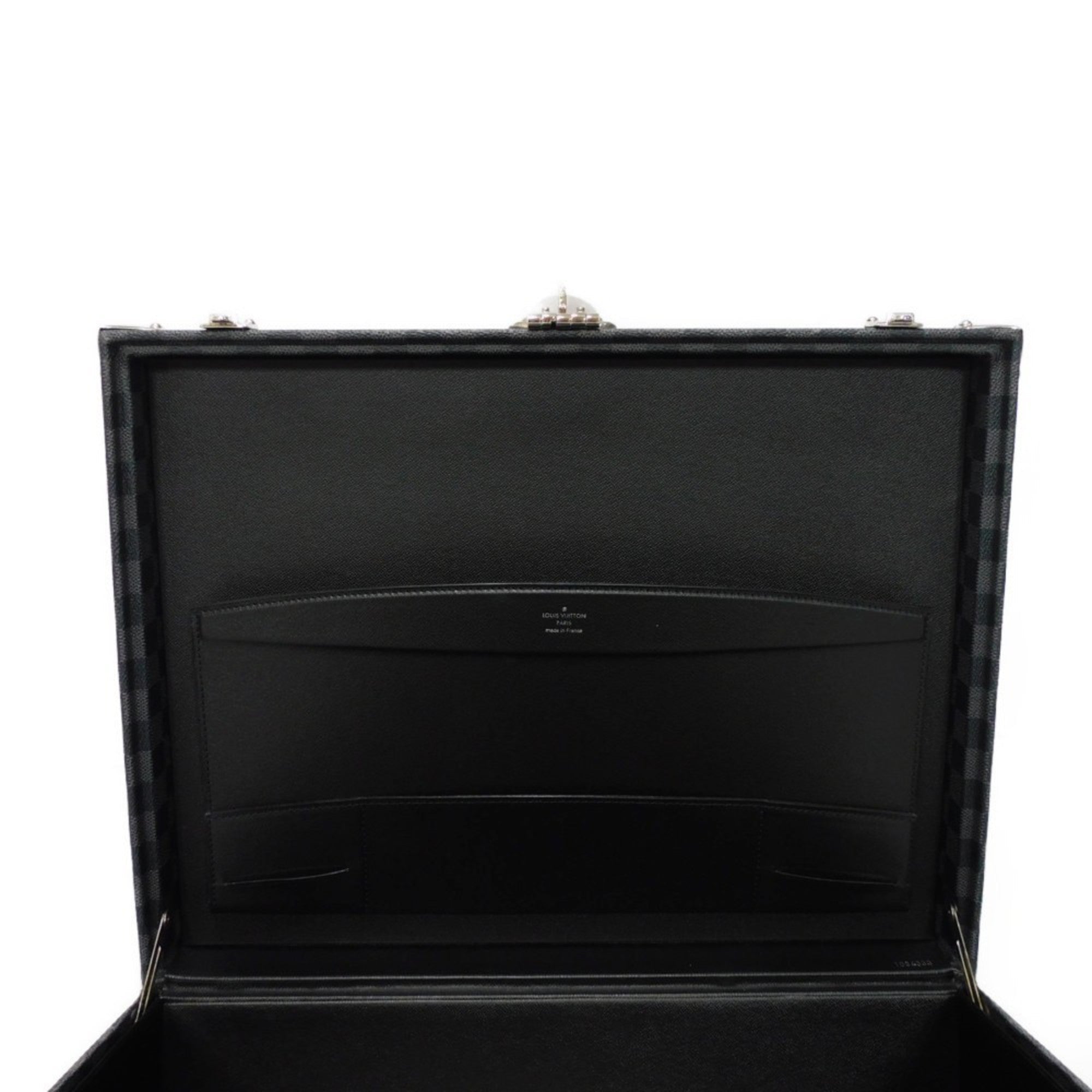 LOUIS VUITTON Trunk President Logo Black Attache Case Damier Graphite Noir N48190 Men's Bag