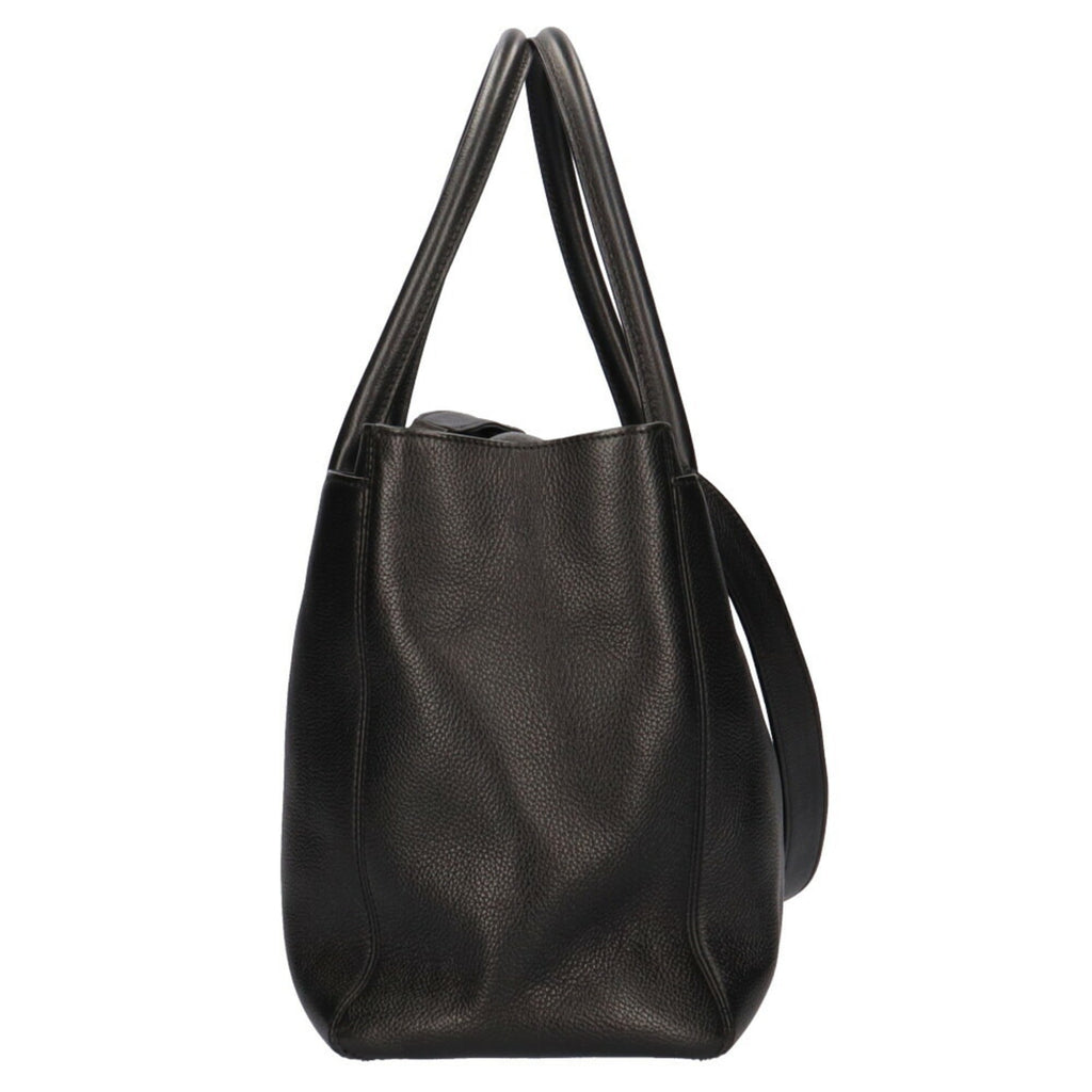 CHANEL executive shoulder bag leather black ladies