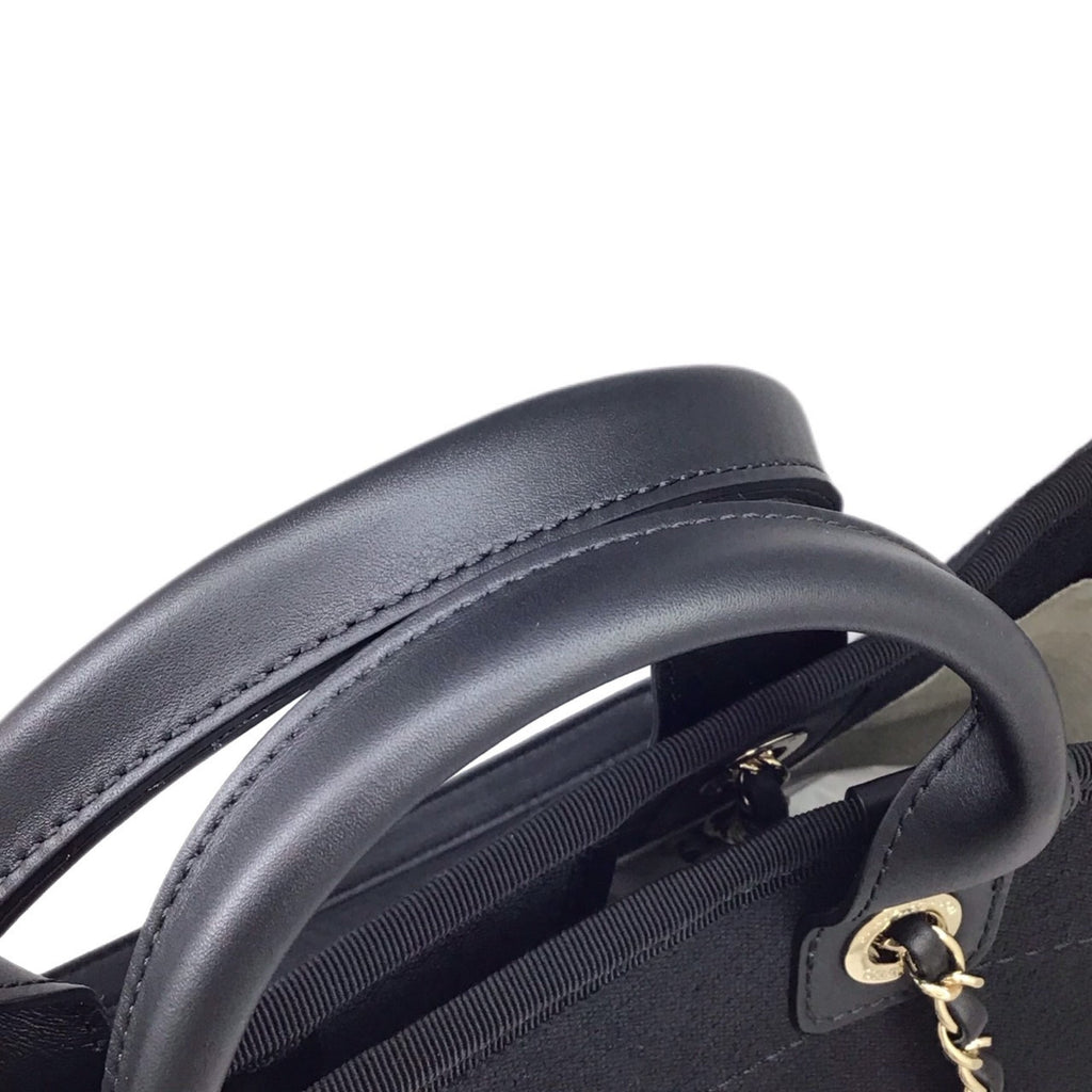 CHANEL Deauville AS3257 Black Tote Bag Handbag Shoulder Women Men Unisex