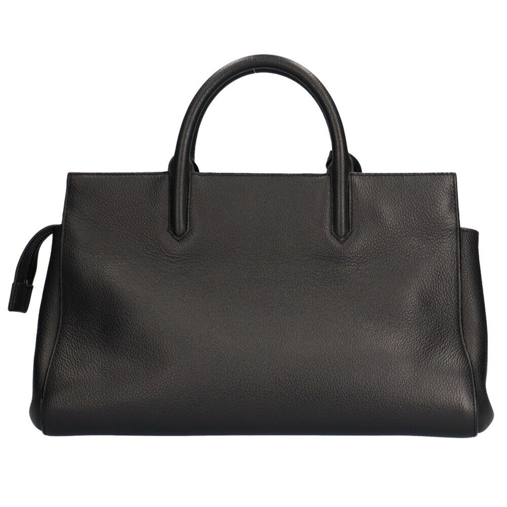 YVES SAINT LAURENT Cabalive Gauche Shoulder Bag Leather Black Women's