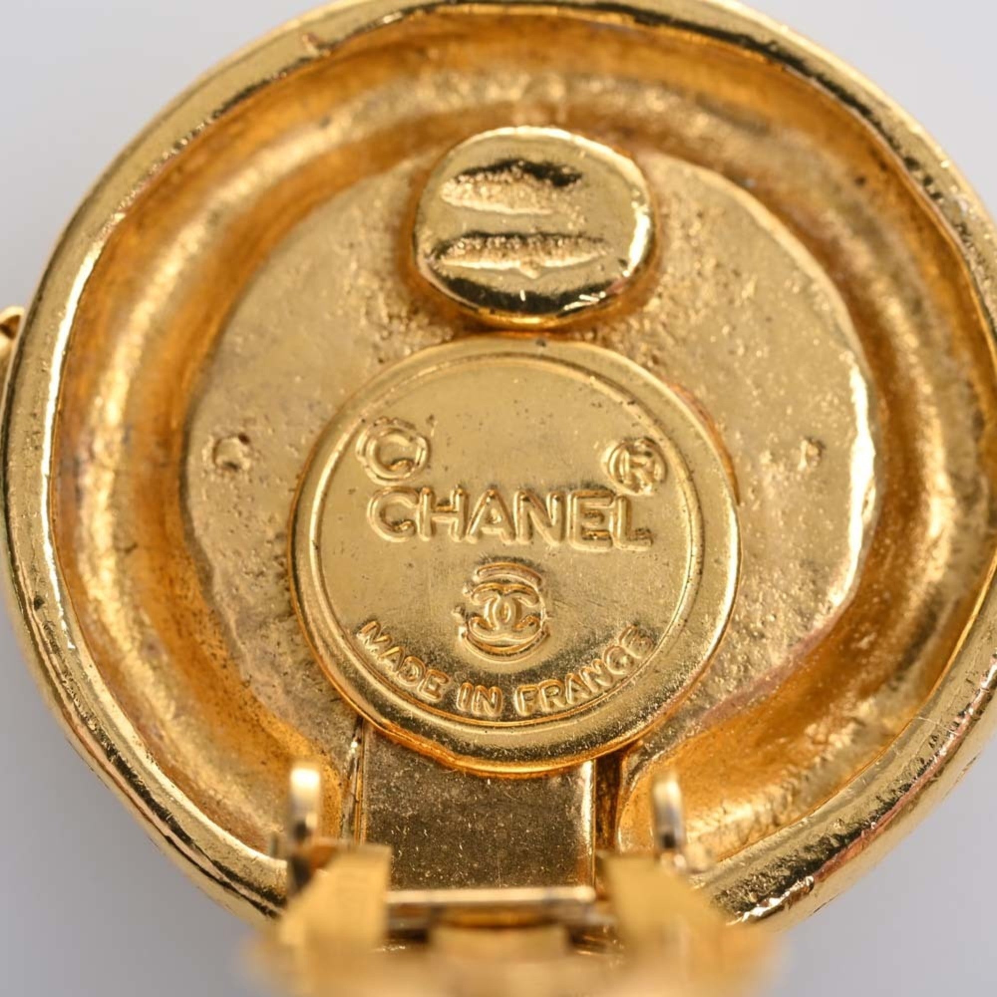 CHANEL Cocomark earrings gold ladies